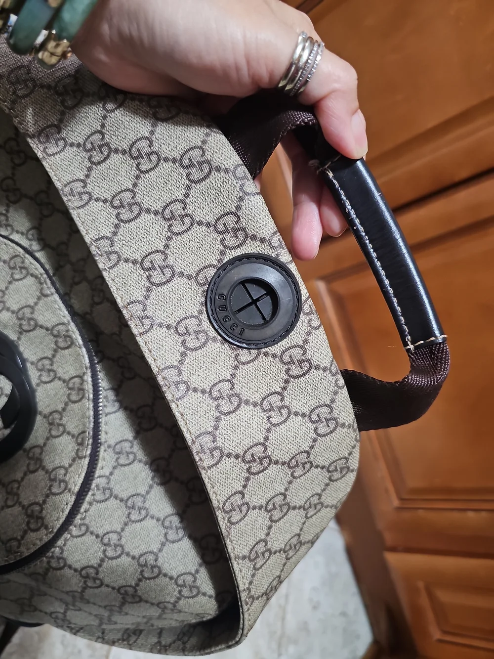 Gucci Beige/Brown GG Supreme Canvas Interlocking G Backpack